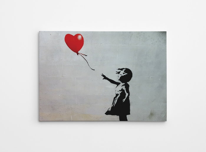 Wallity Cuadro sobre Lienzo Niña con Globo Banksy 70 x 100 cm Wallity Cuadro sobre Lienzo Niña con Globo Banksy 70 x 100 cm